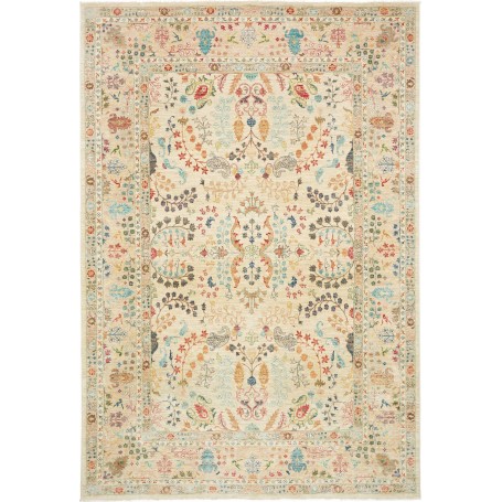 Tappeto Shahi Fine Pakistan Floreale Avorio Multicolore 204x