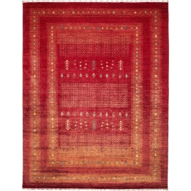 Tappeto Siva Pakistan Geometrico Rosso Terracotta Arancio 28