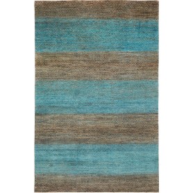 Tappeto Royal Gabbeh Pakistan Geometrico Turchese Marrone 19