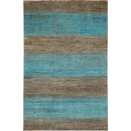Tappeto Royal Gabbeh Pakistan Geometrico Turchese Marrone 19