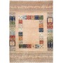 Tappeto Siva Pakistan Geometrico Beige Policromo 214x300 Cm
