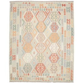 Tappeto Kilim Afghanistan Geometrico Verde Acqua Policromo 2