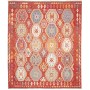 Tappeto Kilim Afghanistan Geometrico Terracotta Policromo 25