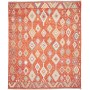 Tappeto Kilim Afghanistan Geometrico Arancio Beige 248x301 C