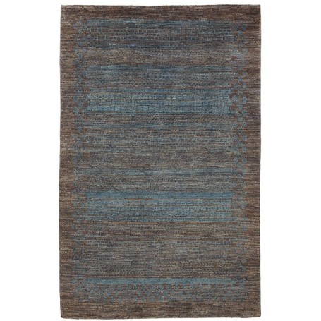 Tappeto Royal Gabbeh Pakistan Geometrico Marrone Blu Petroli