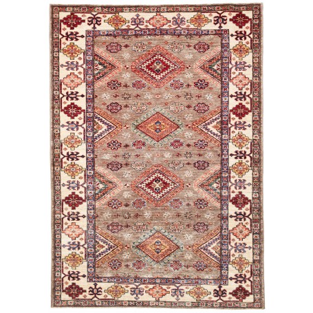 Tappeto Kazak Fine Pakistan Astratto Marrone Rosso 125x185 C