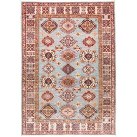 Tappeto Kazak Fine Pakistan Astratto Azzurro Rosso 127x184 C