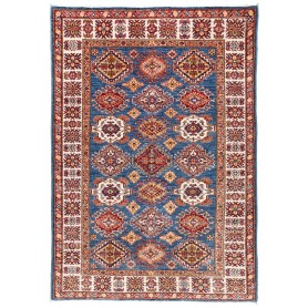 Tappeto Kazak Fine Pakistan Astratto Blu Rosso 123x173 Cm
