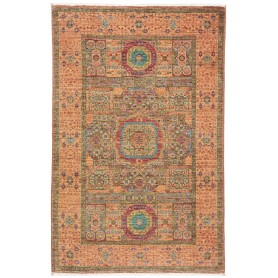 Tappeto Mamlouk Pakistan Geometrico Terracotta Verde 82x128