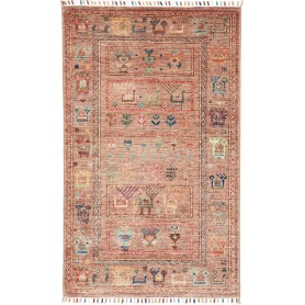 Tappeto Rubin Pakistan Geometrico Terracotta Multicolore 78x