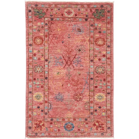 Tappeto Zigler Fine Pakistan Astratto Rosso Corallo Policrom