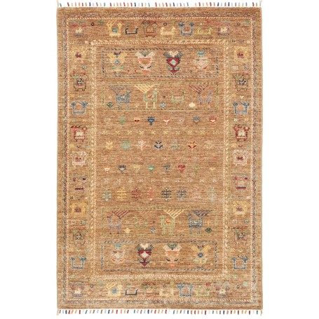 Tappeto Rubin Pakistan Astratto Terra Multicolore 101x153 Cm