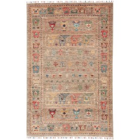 Tappeto Rubin Pakistan Astratto Terra Multicolore 96x150 Cm