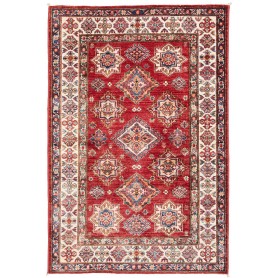 Tappeto Kazak Fine Pakistan Geometrico Rosso Crema 100x148 C