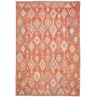 Tappeto Kilim Afghanistan Geometrico Arancio Blu 202x298 Cm