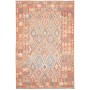 Tappeto Kilim Afghanistan Geometrico Arancio Blu 202x302 Cm