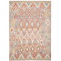 Tappeto Kilim Afghanistan Geometrico Grigio Multicolore 155x