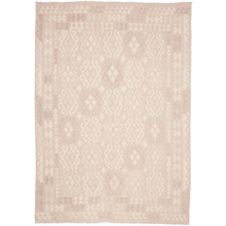 Tappeto Kilim Afghanistan Geometrico Beige Crema Neutro 198x