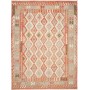Tappeto Kilim Afghanistan Geometrico Arancio Beige 207x290 C