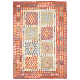 Tappeto Kilim Afghanistan Geometrico Terracotta Multicolore