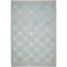 Tappeto Kilim Afghanistan Geometrico Azzurro Beige 204x295 C