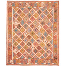 Tappeto Kilim Afghanistan Geometrico Arancione Terracotta Mu