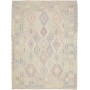 Tappeto Kilim Afghanistan Geometrico Verde Menta Pastello 18