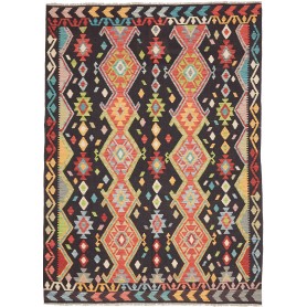 Tappeto Kilim Afghanistan Geometrico Scuro Multicolore 168x2