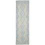 Tappeto Kilim Afghanistan Astratto Azzurro Beige 89x297 Cm