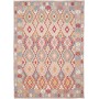 Tappeto Kilim Afghanistan Geometrico Grigio Multicolore 169x