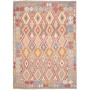 Tappeto Kilim Afghanistan Geometrico Multicolore Terracotta