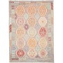 Tappeto Kilim Afghanistan Astratto Azzurro Multicolore Paste
