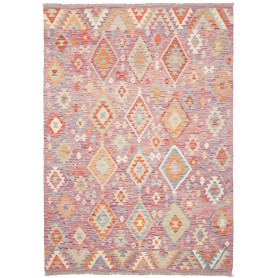 Tappeto Kilim Afghanistan Astratto Viola Arancione 171x247 C