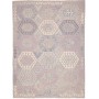 Tappeto Kilim Afghanistan Geometrico Grigio Lavanda Crema 17