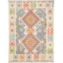 Tappeto Kilim Afghanistan Geometrico Azzurro Avorio 155x204