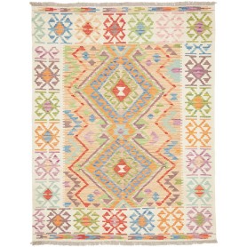 Tappeto Kilim Afghanistan Geometrico Multicolore Pastello 14