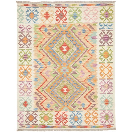 Tappeto Kilim Afghanistan Geometrico Multicolore Pastello 14