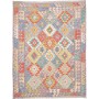 Tappeto Kilim Afghanistan Geometrico Lilla Multicolore Vivac