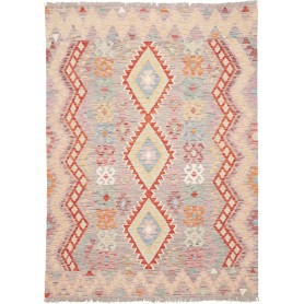 Tappeto Kilim Afghanistan Geometrico Grigio Multicolore Past