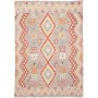 Tappeto Kilim Afghanistan Geometrico Grigio Multicolore Past