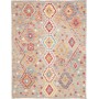 Tappeto Kilim Afghanistan Geometrico Grigio Multicolore Viva