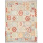 Tappeto Kilim Afghanistan Geometrico Azzurro Arancio 150x193