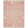 Tappeto Kilim Afghanistan Geometrico Rosso Beige 156x198 Cm