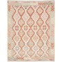 Tappeto Kilim Afghanistan Geometrico Crema Terracotta 155x20