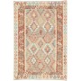 Tappeto Kilim Afghanistan Geometrico Beige Arancione 124x175