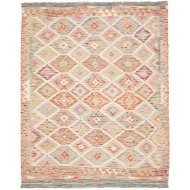 Tappeto Kilim Afghanistan Geometrico Beige Arancio 149x188 C