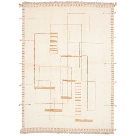 Tappeto Berbero Persia Geometrico Crema Beige 157x2