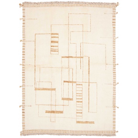 Tappeto Berbero Persia Geometrico Crema Beige 157x2