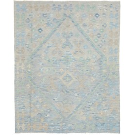 Tappeto Kilim Afghanistan Geometrico Azzurro Verde 158x293 C