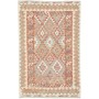 Tappeto Kilim Afghanistan Geometrico Beige Rosso 119x184 Cm
